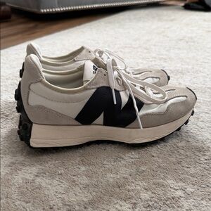 New Balance Women's Black and Cream Sneakers